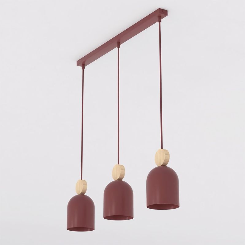 Emibig Lighting Taklampa MESI 3 BURGUNDY