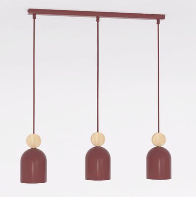 Emibig Lighting Taklampa MESI 3 BURGUNDY