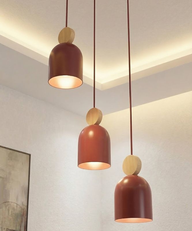 Emibig Lighting Taklampa MESI 3PREM BURGUNDY