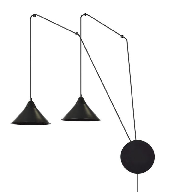 Emibig Lighting Vägglampa ABRAMO 2 SVART