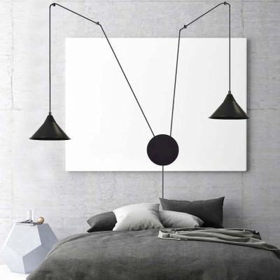 Emibig Lighting Vägglampa ABRAMO 2 SVART