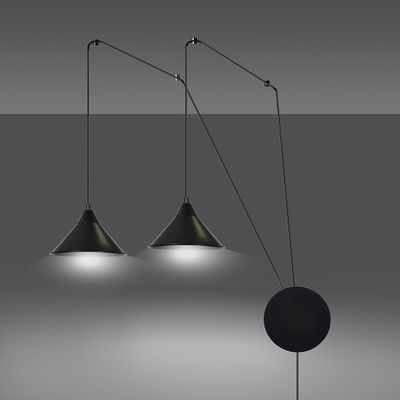 Emibig Lighting Vägglampa ABRAMO 2 SVART