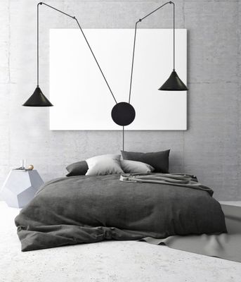 Emibig Lighting Vägglampa ABRAMO 2 SVART