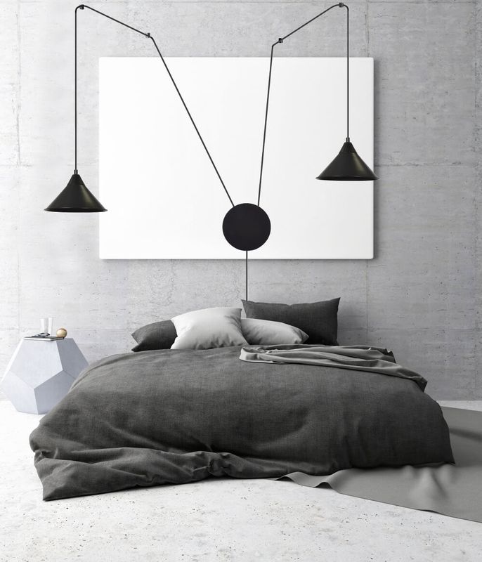 Emibig Lighting Vägglampa ABRAMO 2 SVART