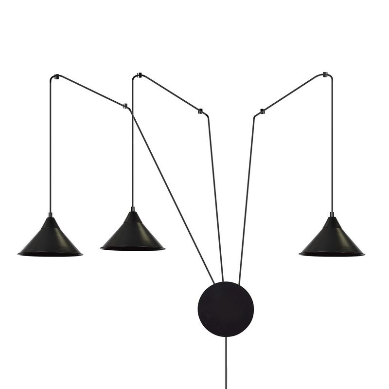 Emibig Lighting Taklampa ABRAMO 3 SVART