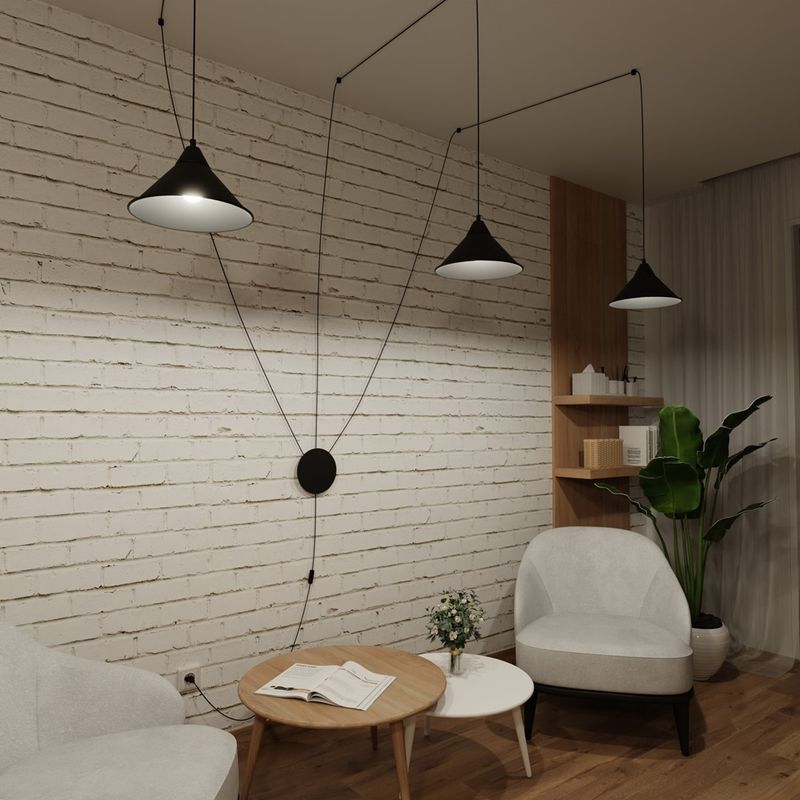 Emibig Lighting Taklampa ABRAMO 3 SVART
