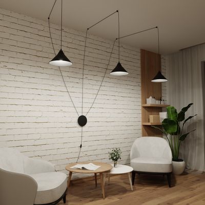 Emibig Lighting Taklampa ABRAMO 3 SVART