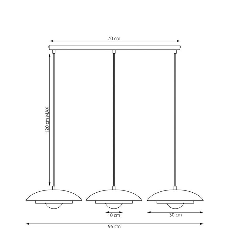 Emibig Lighting Taklampa SKIN 3 SVART