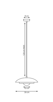 Emibig Lighting Taklampa SKIN 1 BL MOKKA