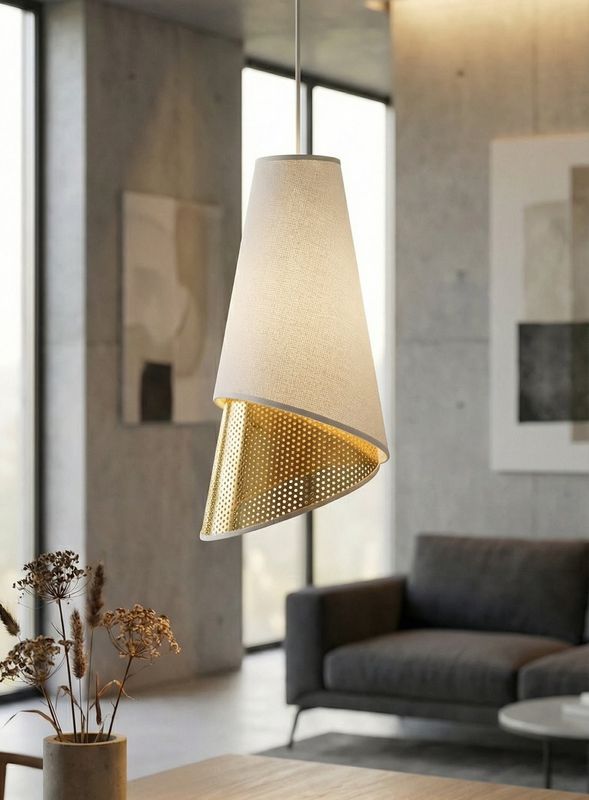 Emibig Lighting Taklampa MODA 1 VIT GULD