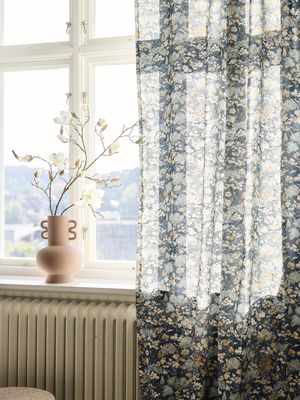 Svanefors Äng Gardin 2P Blå 2x135x280 cm