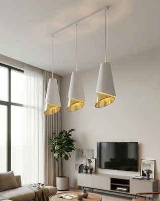 Emibig Lighting Taklampa MODA 3 VIT GULD