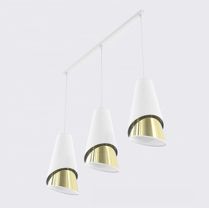 Emibig Lighting Taklampa MODA 3 VIT GULD