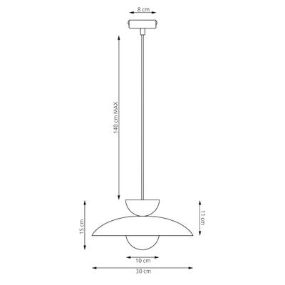 Emibig Lighting Taklampa MULAN 1 VINRÃ–D BL