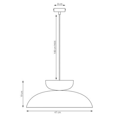 Emibig Lighting Taklampa MEGA 1 MOKKA