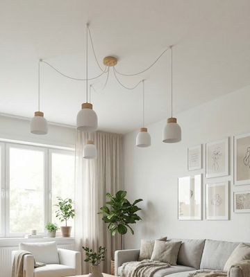 Emibig Lighting Taklampa KRU 5 VIT