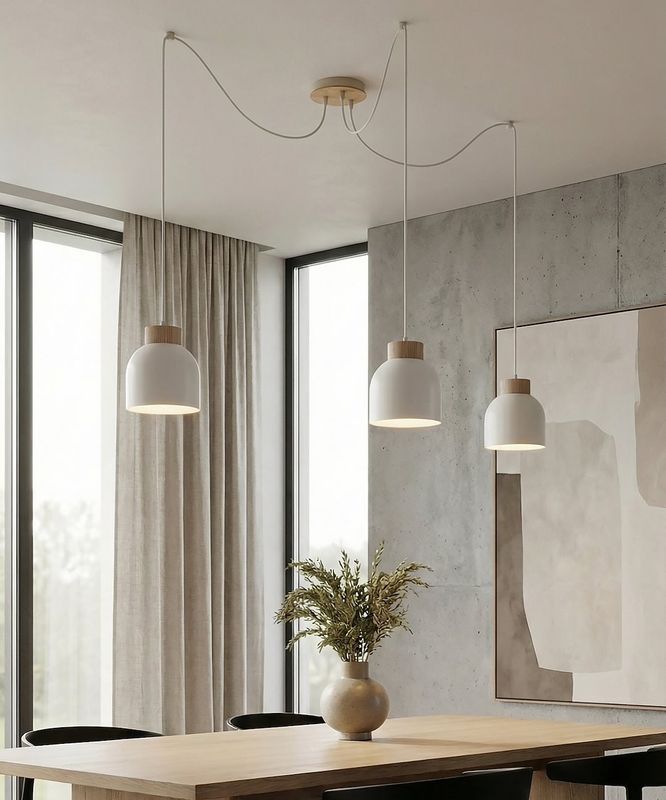 Emibig Lighting Taklampa KRU 3 VIT