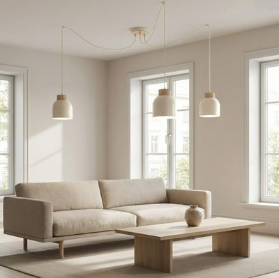 Emibig Lighting Taklampa KRU 3 VIT