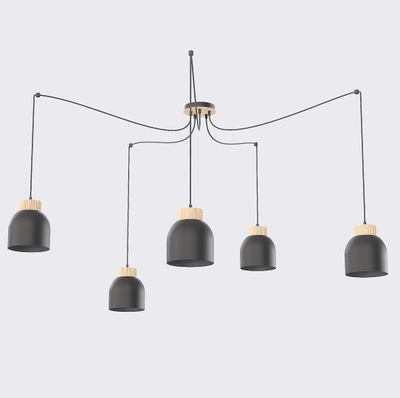 Emibig Lighting Taklampa KRU 5 SVART