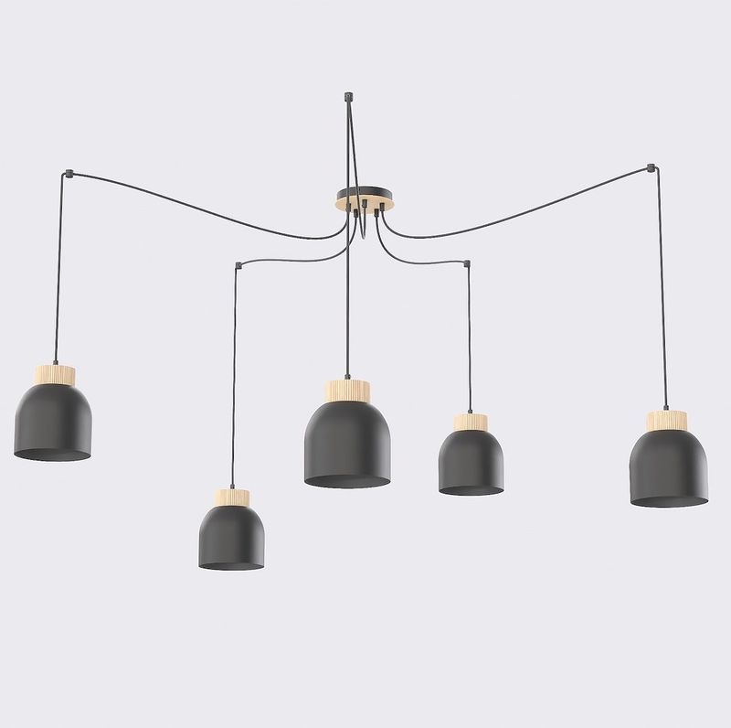 Emibig Lighting Taklampa KRU 5 SVART