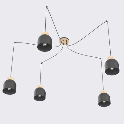 Emibig Lighting Taklampa KRU 5 SVART