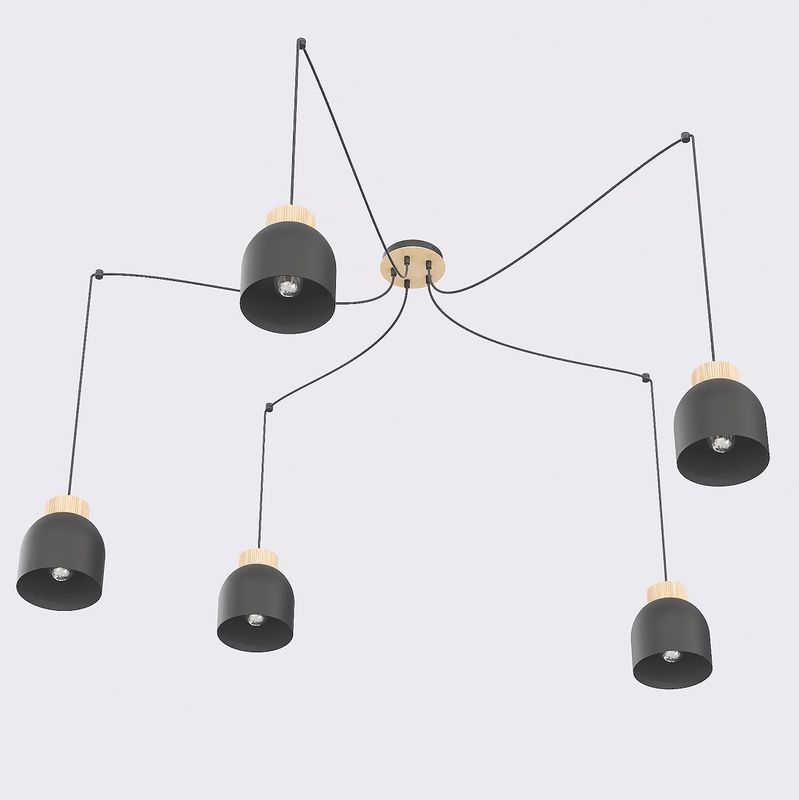 Emibig Lighting Taklampa KRU 5 SVART