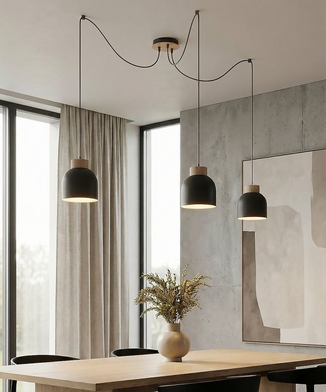 Emibig Lighting Taklampa KRU 3 SVART