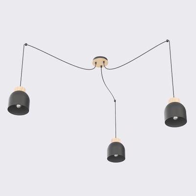 Emibig Lighting Taklampa KRU 3 SVART
