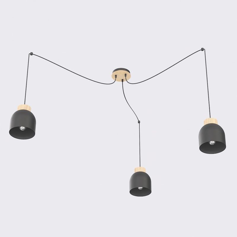 Emibig Lighting Taklampa KRU 3 SVART