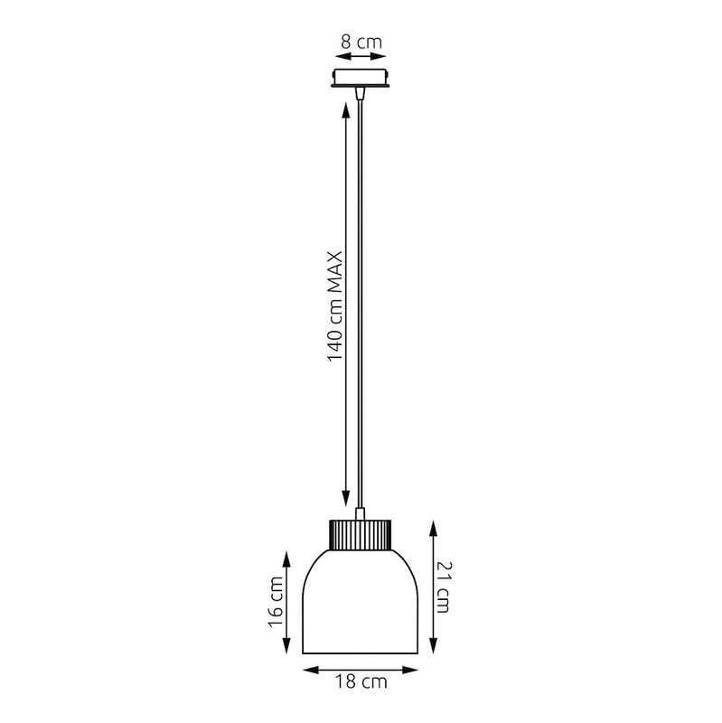 Emibig Lighting Taklampa VIGO 1 VIT