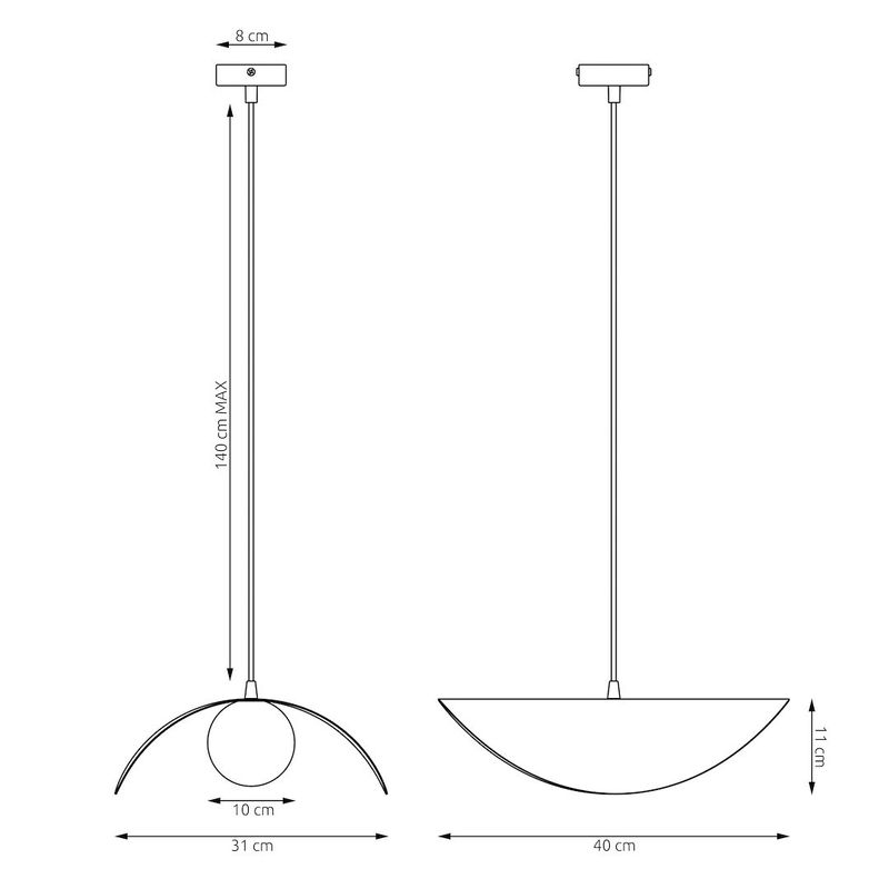 Emibig Lighting Taklampa RITUAL 1L SVART