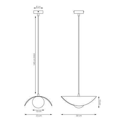 Emibig Lighting Taklampa RITUAL 1M SVART