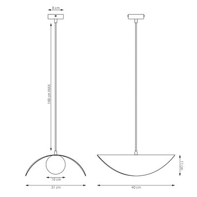 Emibig Lighting Taklampa RITUAL 1L MOKKA
