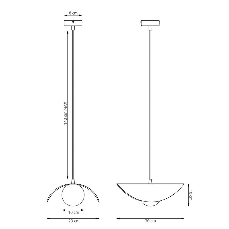 Emibig Lighting Taklampa RITUAL 1M MOKKA