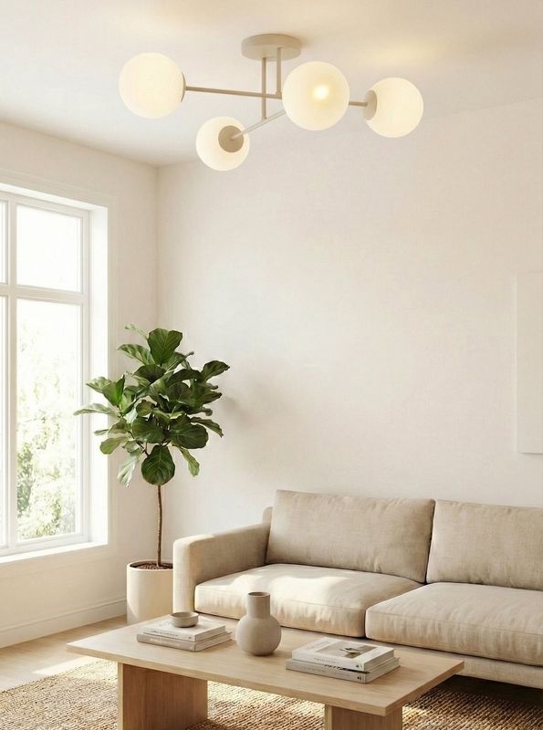 Emibig Lighting Taklampa ROMA 4 MOKKA OPAL