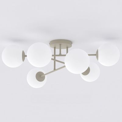 Emibig Lighting Taklampa ROMA 6 MOKKA OPAL
