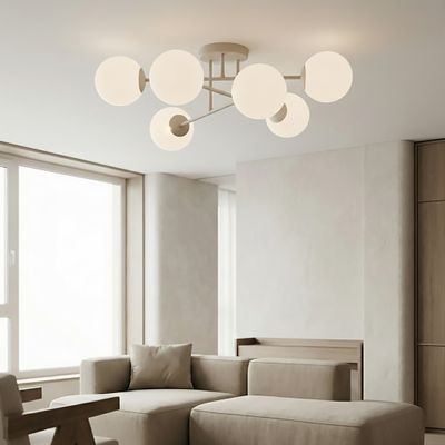 Emibig Lighting Taklampa ROMA 6 MOKKA OPAL