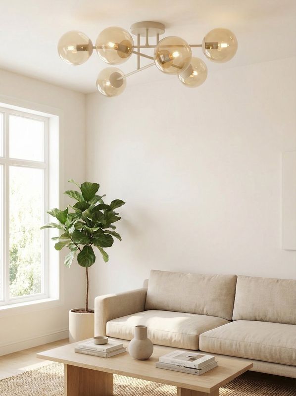Emibig Lighting Taklampa ROMA 6 MOKKA AMBER