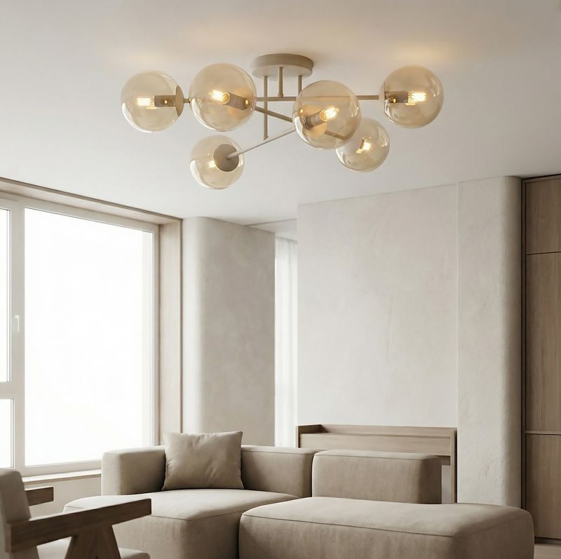 Emibig Lighting Taklampa ROMA 6 MOKKA AMBER
