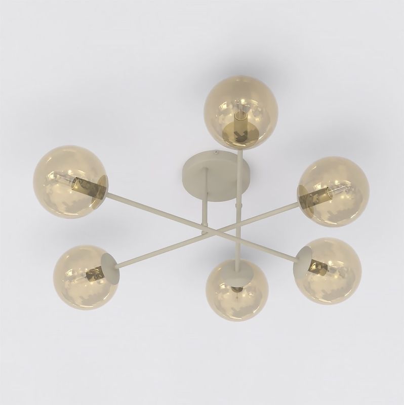 Emibig Lighting Taklampa ROMA 6 MOKKA AMBER
