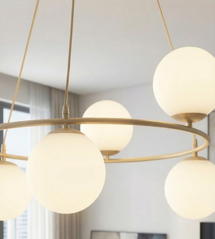Emibig Lighting Taklampa AZURA 6 MOKKA OPAL