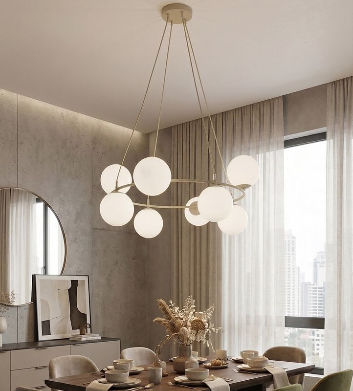 Emibig Lighting Taklampa AZURA 9 MOKKA OPAL