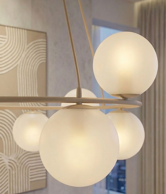 Emibig Lighting Taklampa AZURA 9 MOKKA OPAL