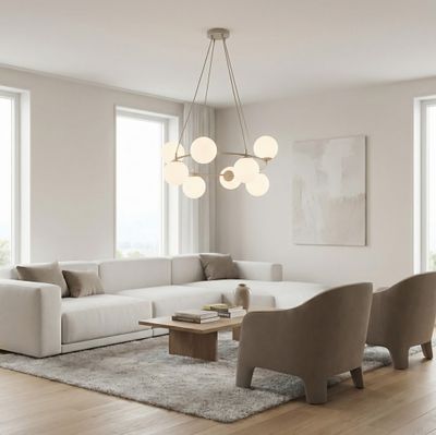 Emibig Lighting Taklampa AZURA 9 MOKKA OPAL