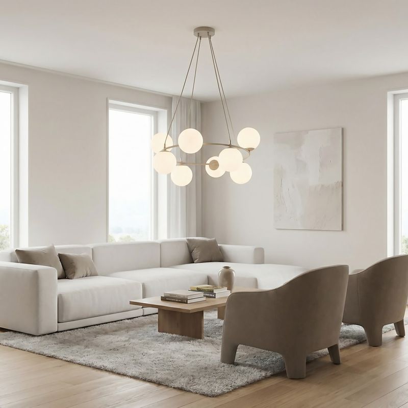 Emibig Lighting Taklampa AZURA 9 MOKKA OPAL