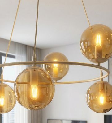 Emibig Lighting Taklampa AZURA 6 MOKKA AMBER