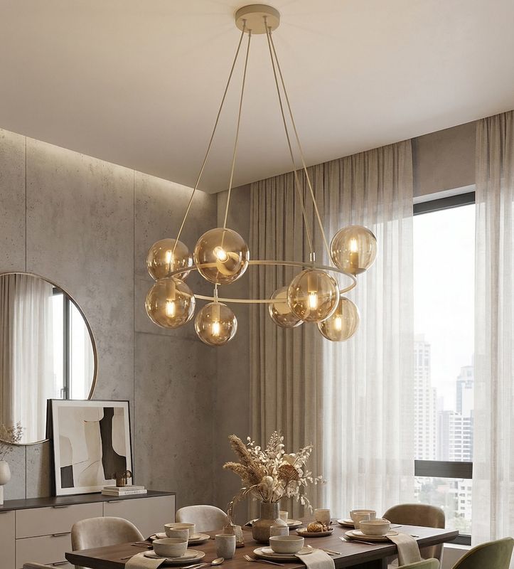 Emibig Lighting Taklampa AZURA 9 MOKKA AMBER