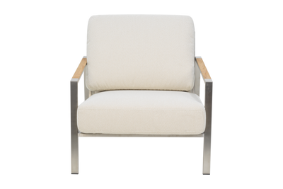 Brafab Naos Fåtölj i Rostfritt Stål och Dot Beige