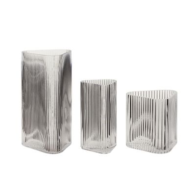 Hübsch Elements Vas Triangular Klar (set om 3)
