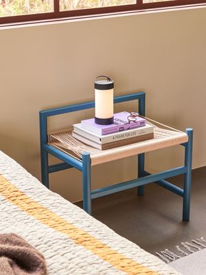 Hübsch Heritage Bänk Liten Petrol 60x40xh55cm Blå